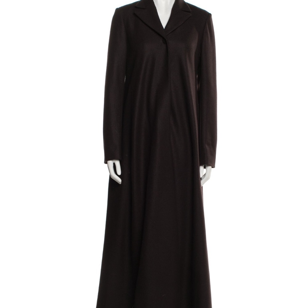 Floor Length Brown Cashmere Coat